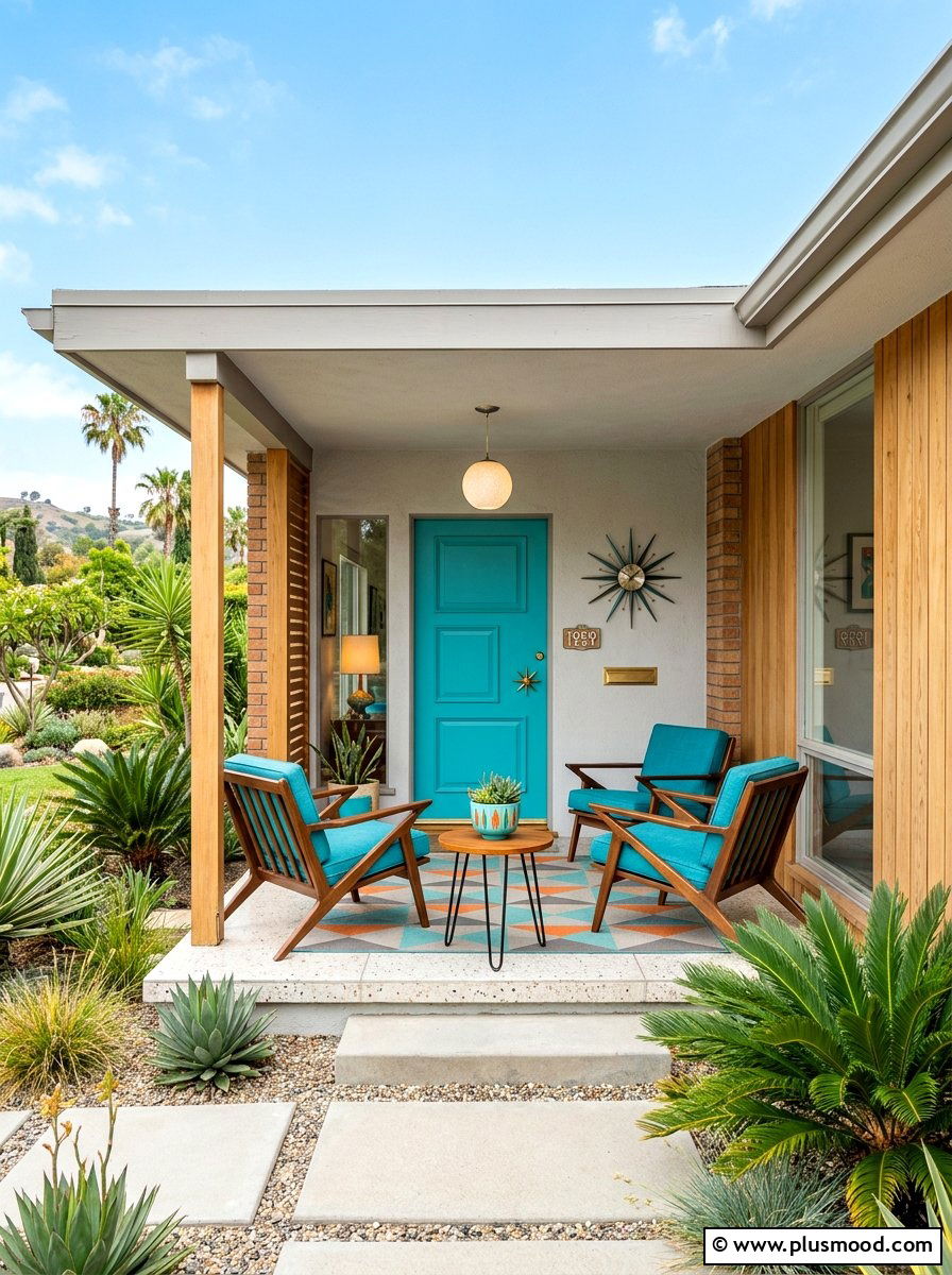 Mid Century Modern Front Porch - 25 summer front porch refresh ideas