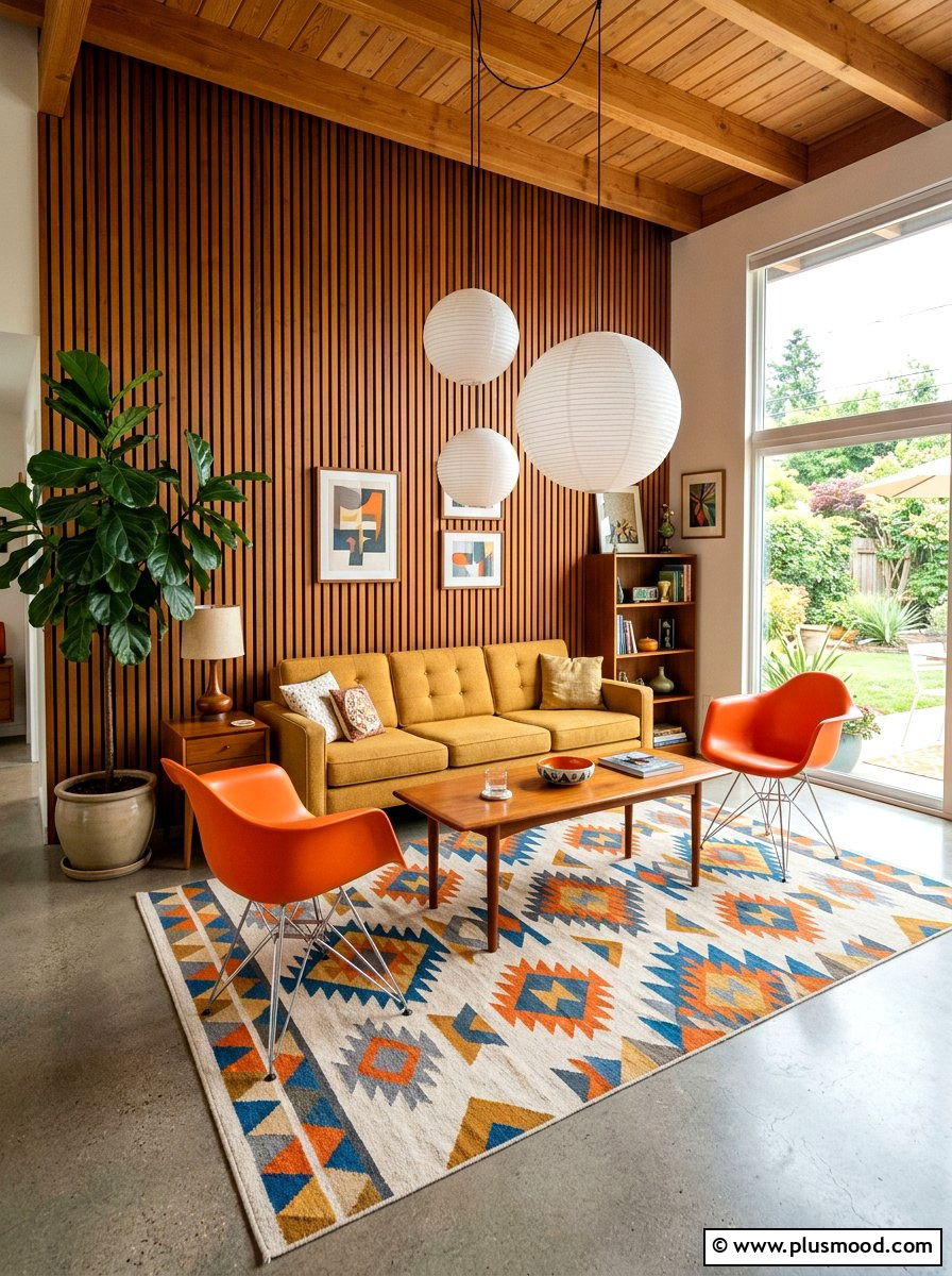 Mid Century Modern Lounge - 25 summer patio styling ideas
