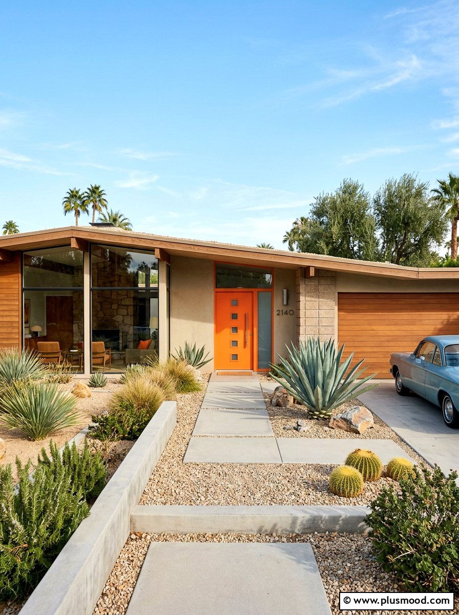 Mid Century Modern Ranch - 25 summer ranch house curb appeal ideas