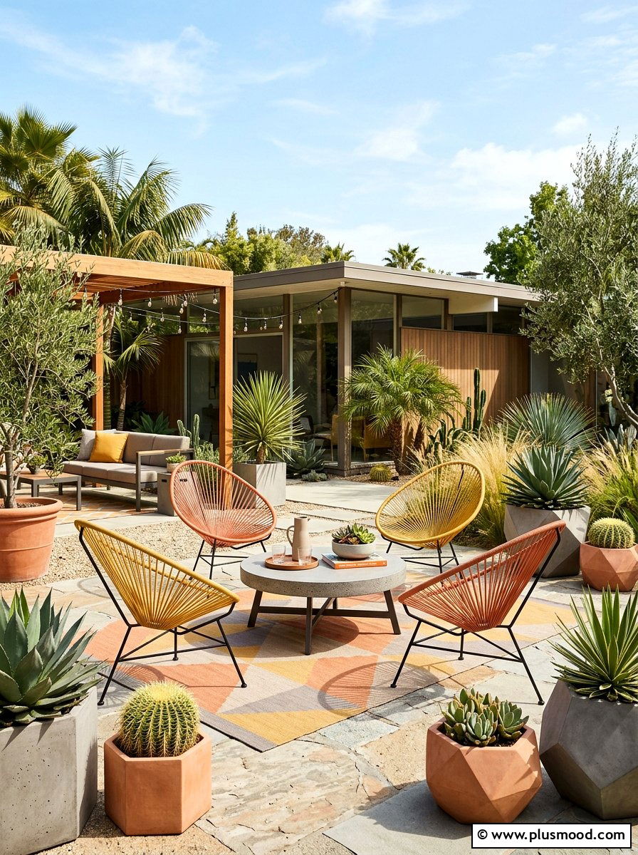 Mid century modern outdoor - 25 summer patio lounge ideas