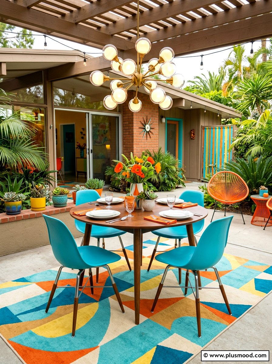 Mid century modern patio dining - 25 summer patio dining ideas