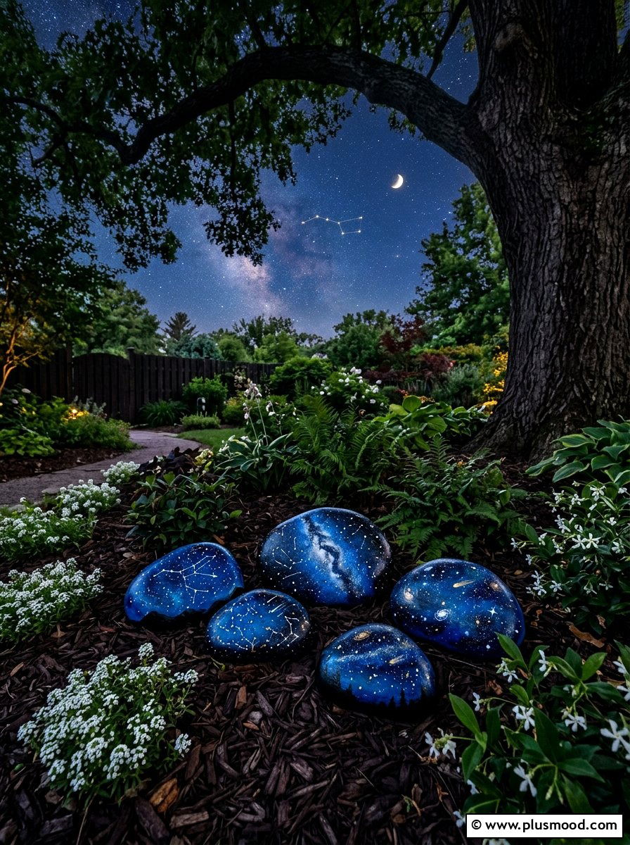 Midnight Sky Star Art - 25 painted rock ideas with stars