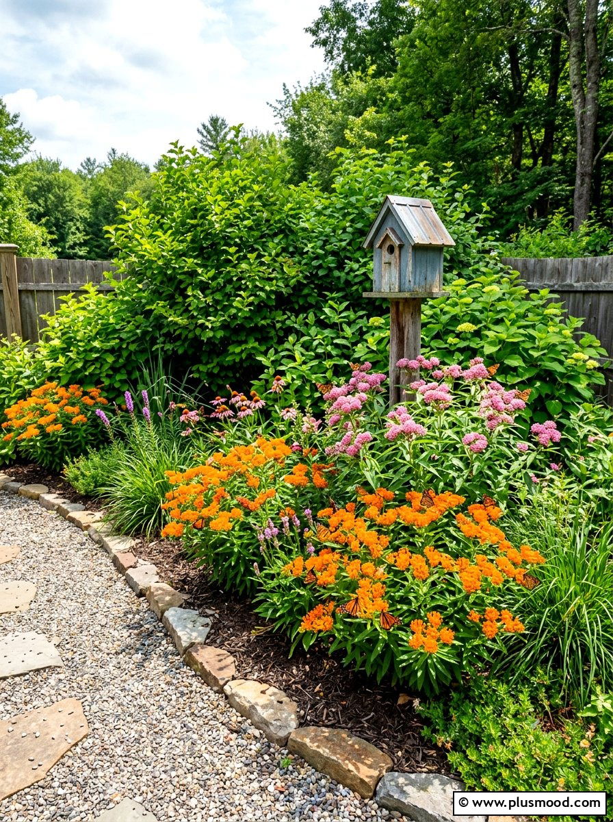 Milkweed Habitat - 25 summer pollinator landscaping ideas