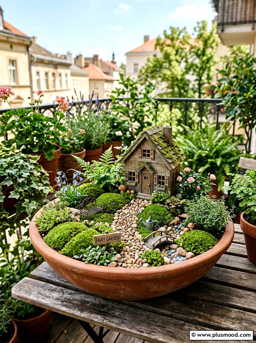 Miniature Fairy Garden - 25 summer balcony planter ideas