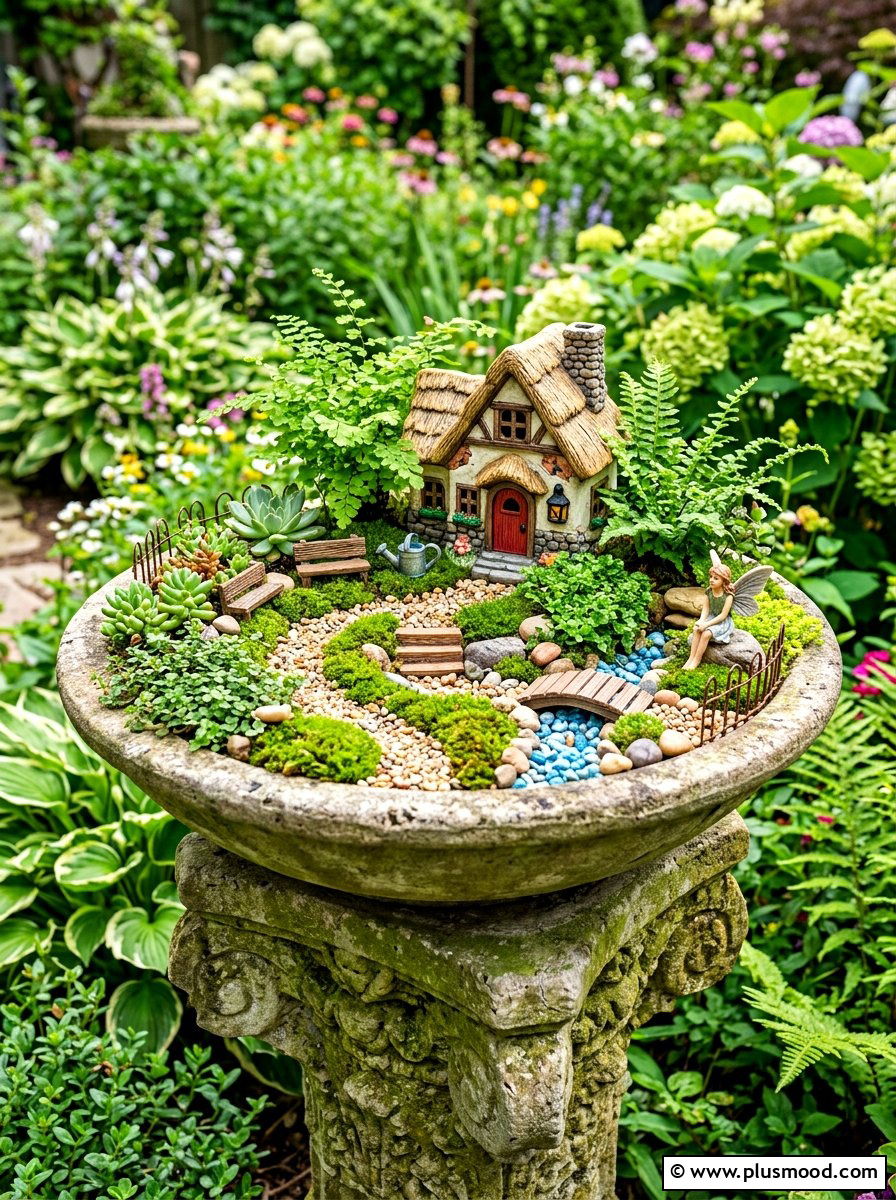 Miniature Fairy Garden Container - 25 summer small planter ideas