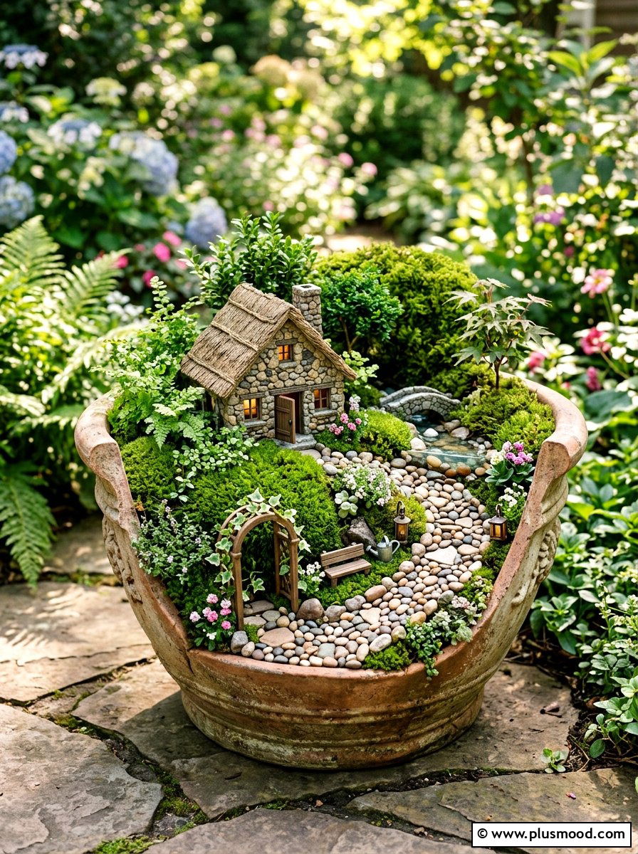 Miniature Fairy Garden - 25 Outdoor Garden Decor Ideas