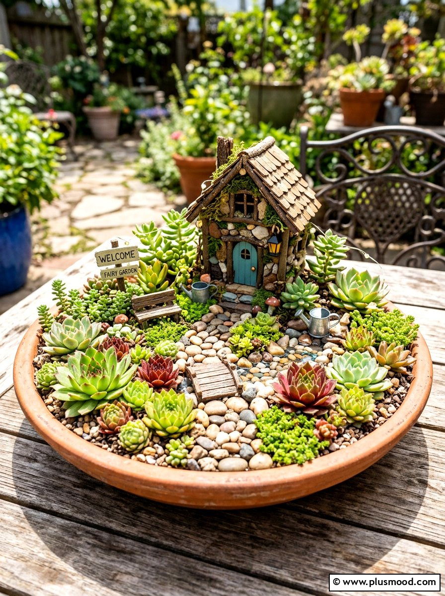 Miniature Fairy Succulent Garden - 25 summer succulent garden ideas