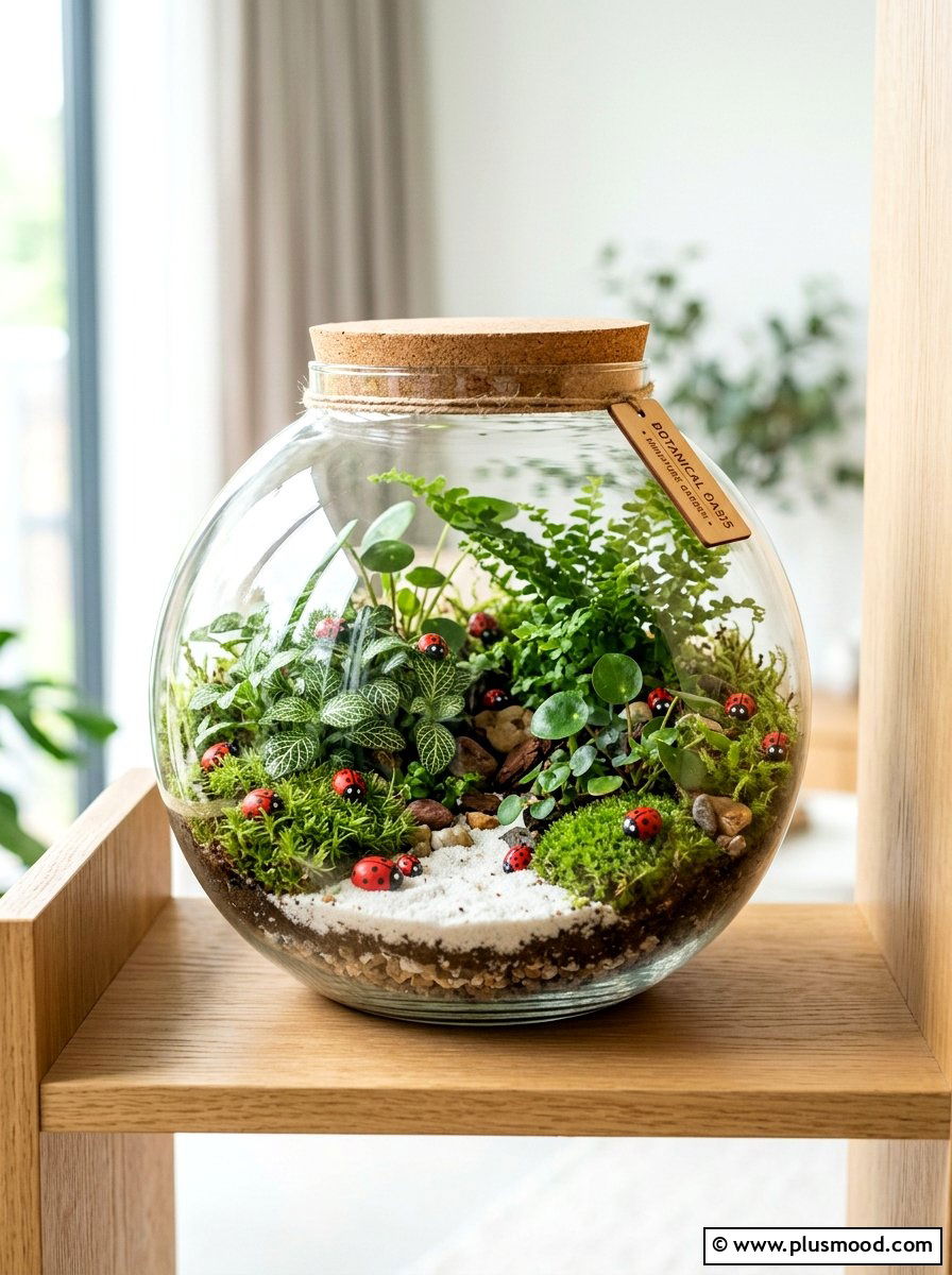 Miniature Ladybug Garden Rock - 25 painted rock ideas with ladybugs