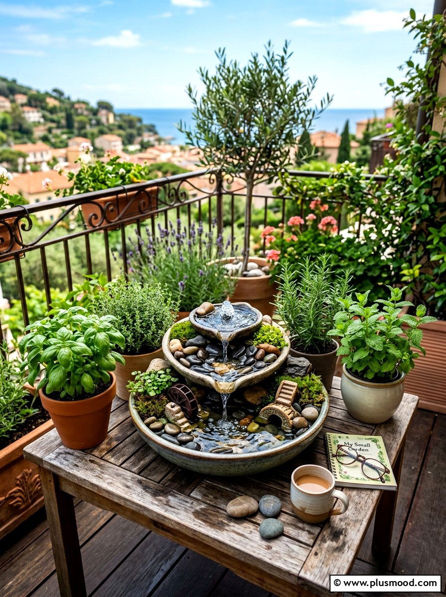 Miniature Tabletop Water Feature - 25 summer garden fountain ideas