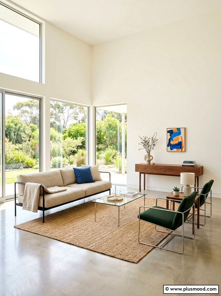 Minimalist Airy Living Room - 25 summer living room decor ideas