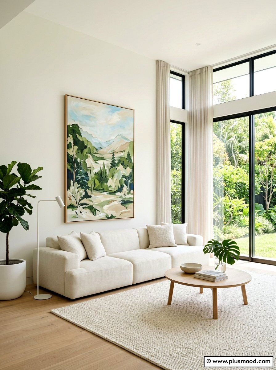 Minimalist Airy Living Room - 25 summer decor ideas for open concept homes