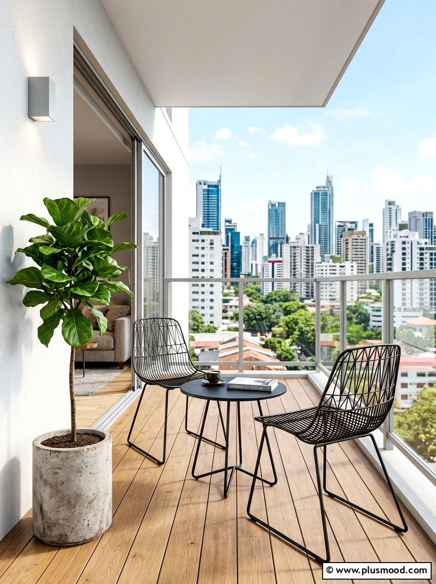 Minimalist Balcony Furniture - 25 summer apartment balcony ideas