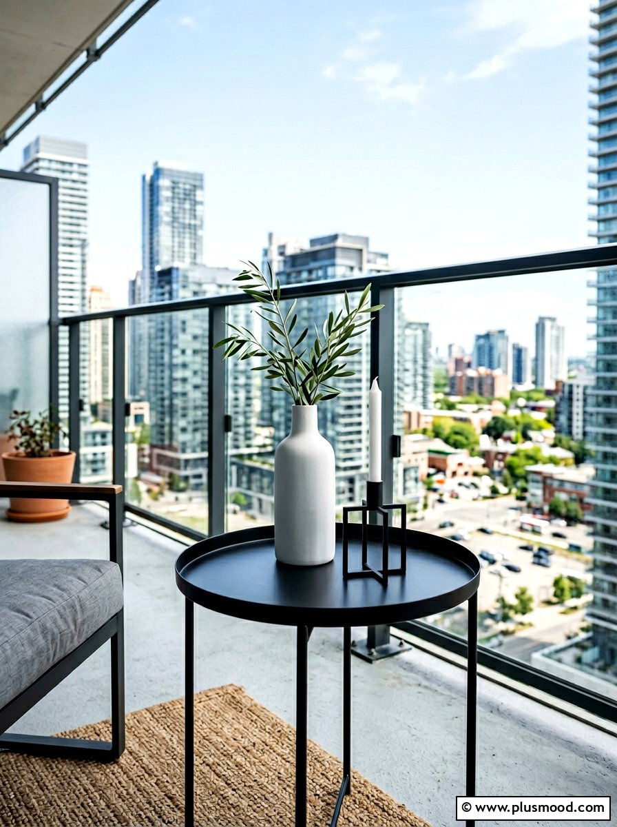 Minimalist Balcony Table Setup - 25 summer balcony table decor ideas