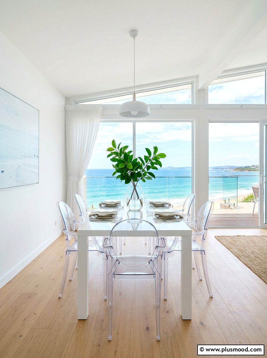 Minimalist Coastal Dining Area - 25 summer coastal dining room ideas