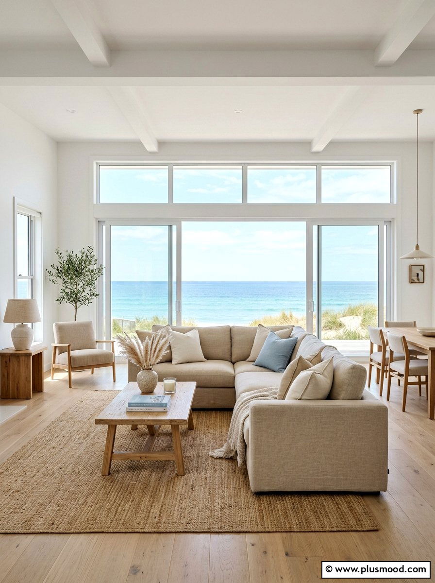 Minimalist Coastal Living Room - 25 summer cottage living room ideas