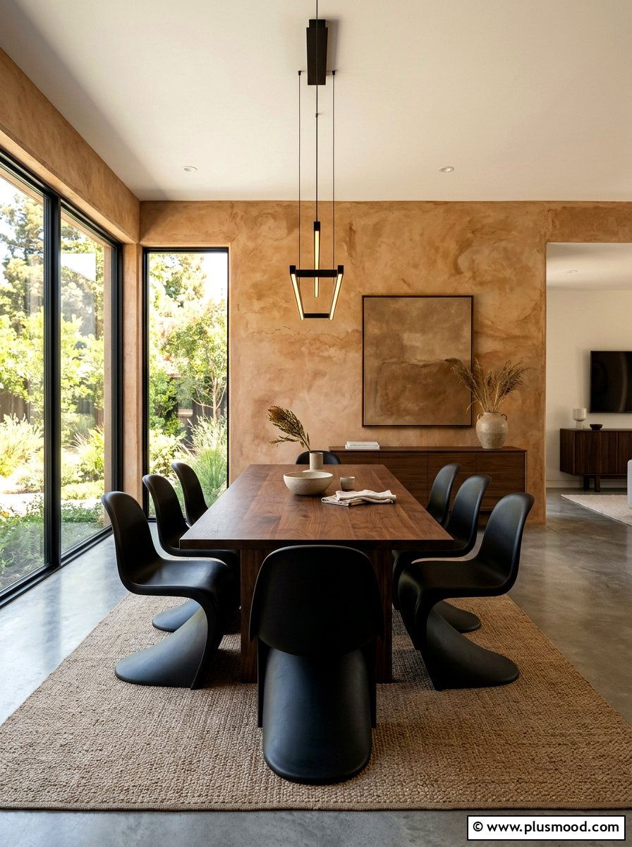 Minimalist Earth Tone Dining Room - 25 late summer dining room ideas