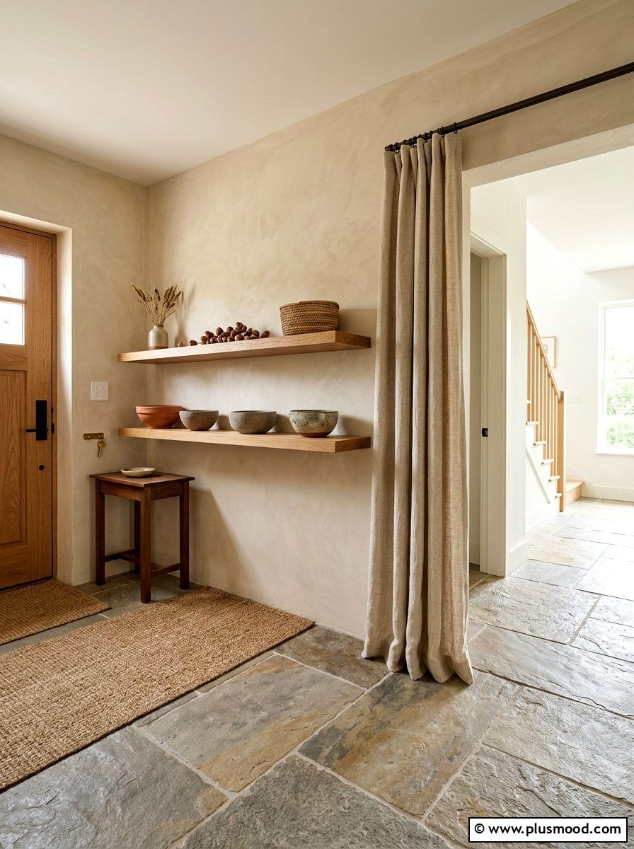 Minimalist Earthy Foyer - 25 summer to fall entryway ideas