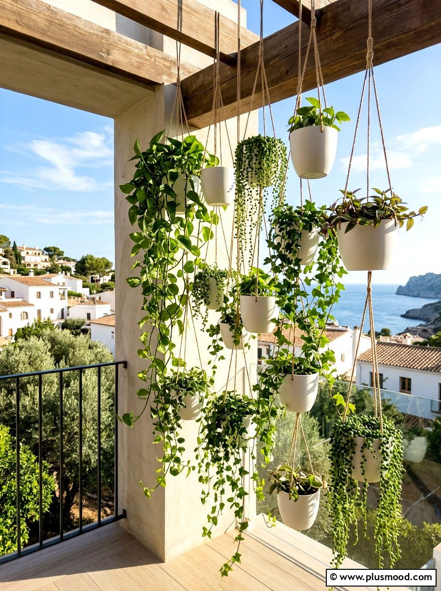 Minimalist Hanging Balcony Plants