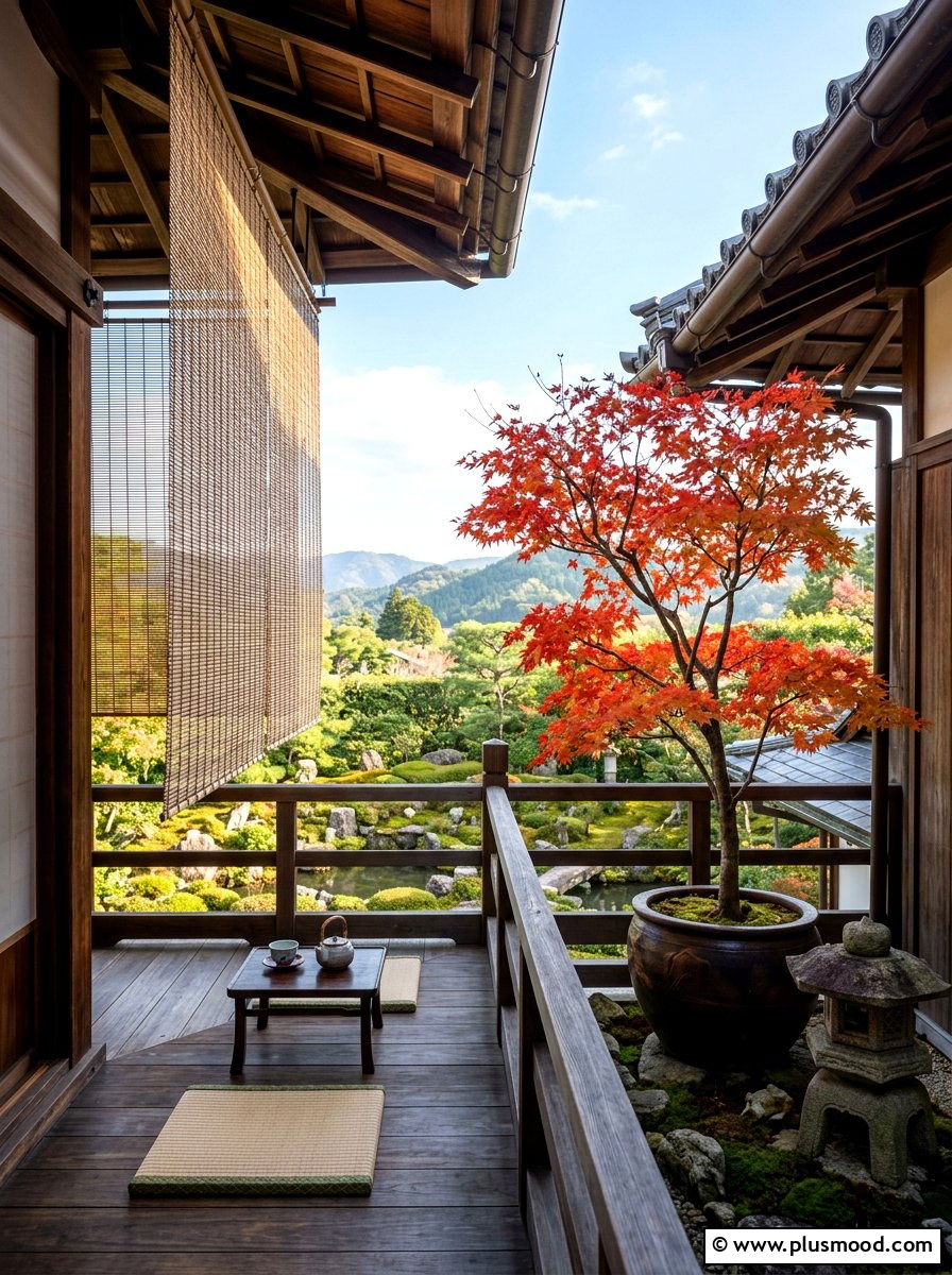 Minimalist Japanese Balcony - 25 summer minimal balcony ideas