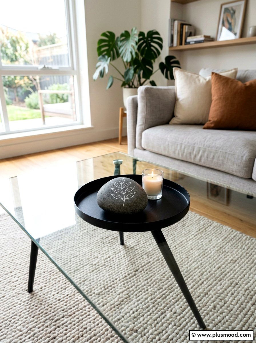 Minimalist Line Art Rock - 25 painted rock ideas with boho style