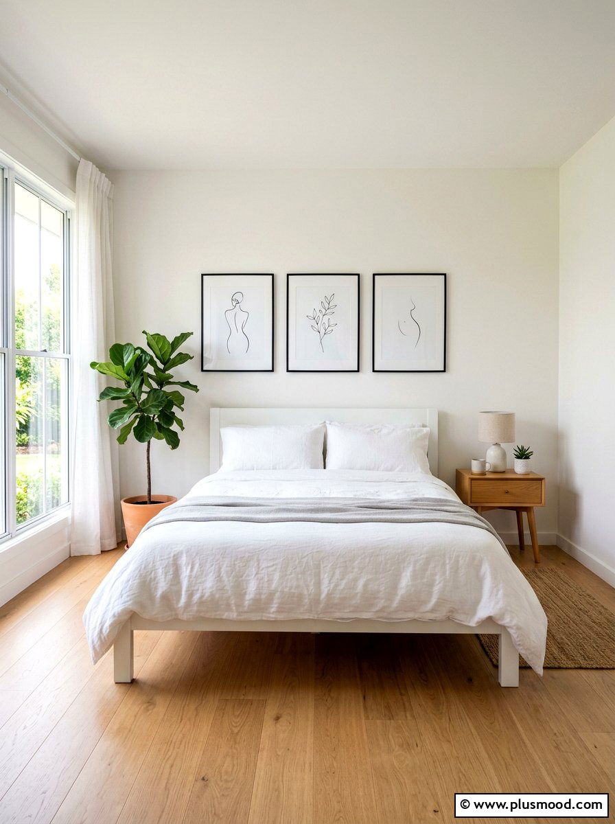 Minimalist Line Drawing Wall - 25 summer wall decor ideas for bedroom
