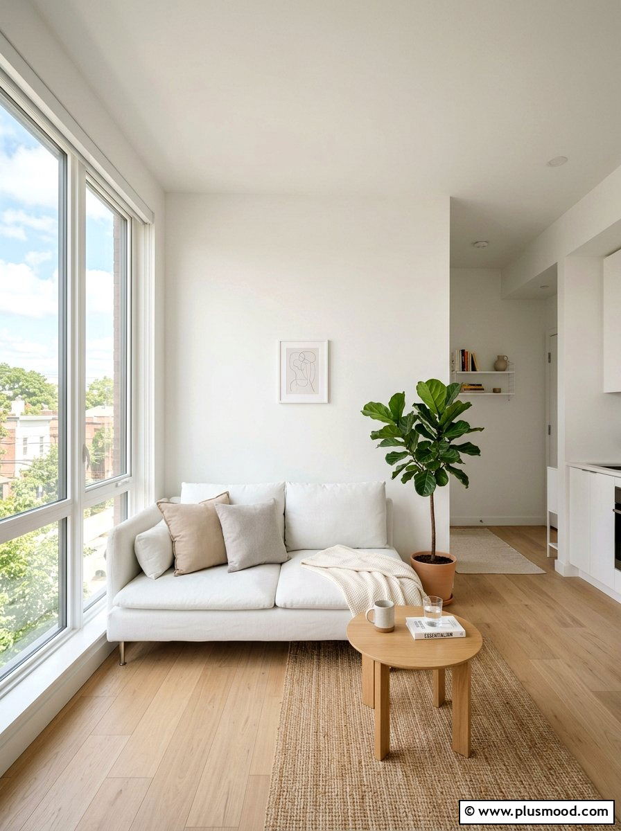 Minimalist Living Space - 25 summer decor ideas for small apartments living room