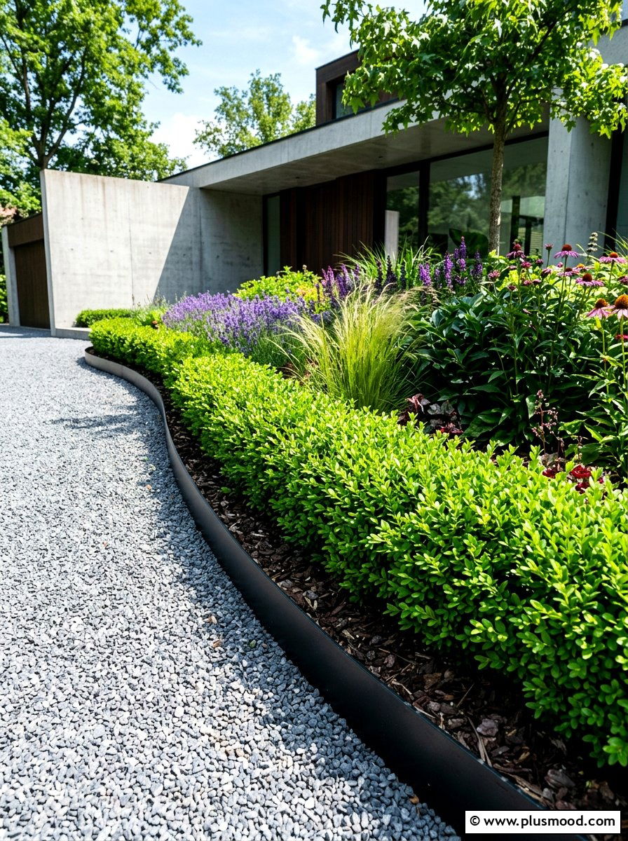 Minimalist Metal Flower Bed Border - 25 summer flower bed border ideas
