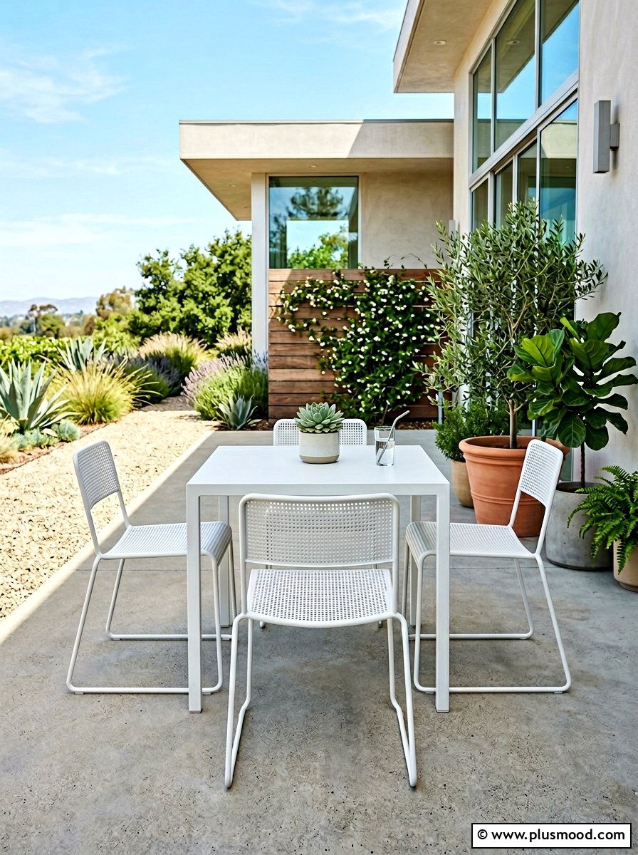 Minimalist Metal Stacking Chair - 25 summer balcony seating ideas