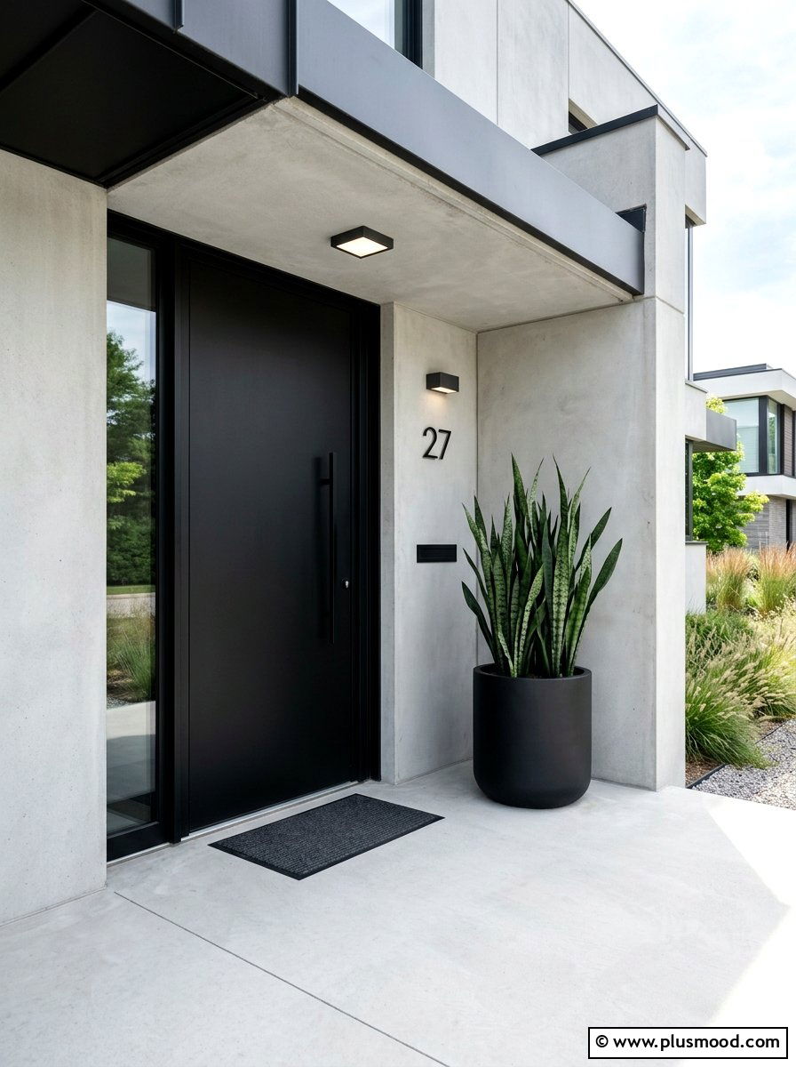 Minimalist Modern Entryway - 25 summer front porch entryway ideas