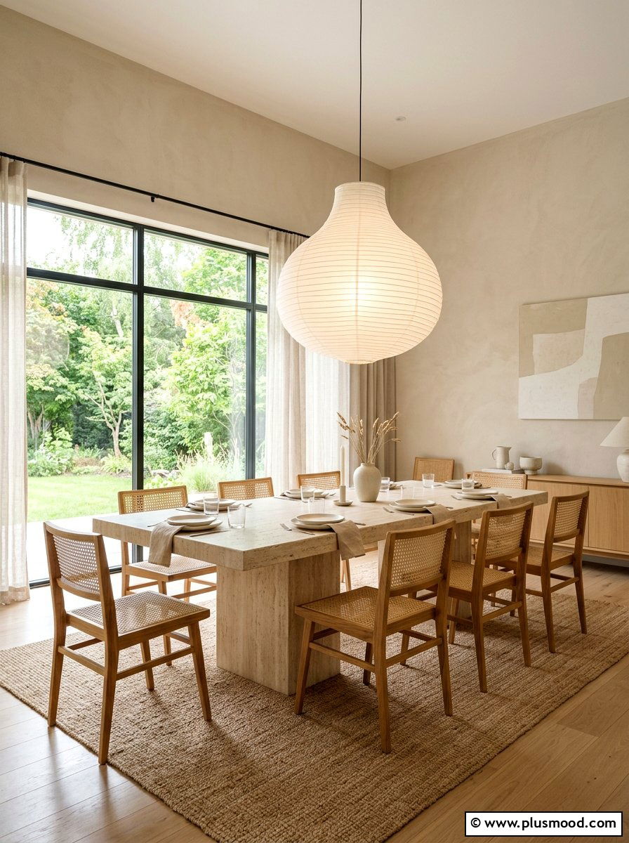 Minimalist Neutral Dining Room - 25 light and airy summer decor ideas