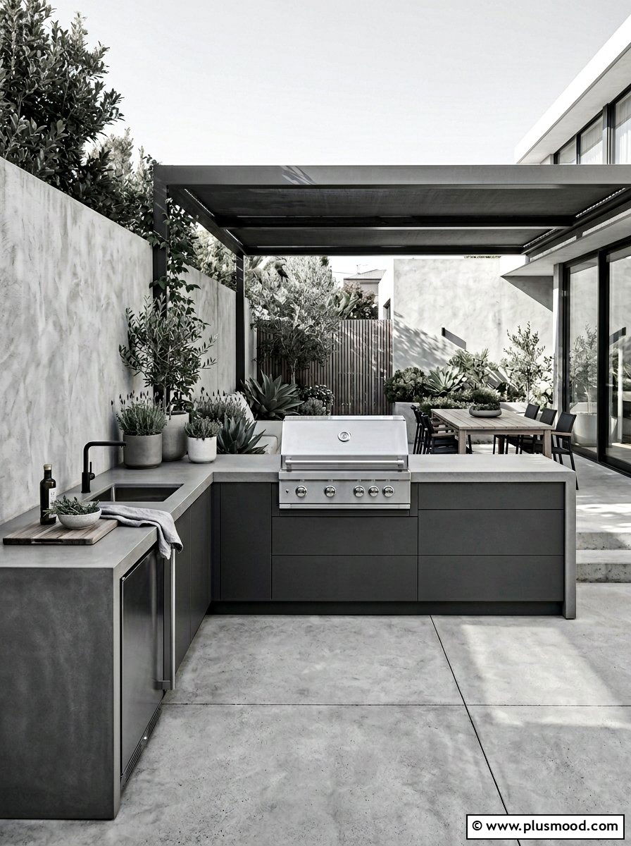 Minimalist Outdoor Kitchen - 25 summer kitchen ideas