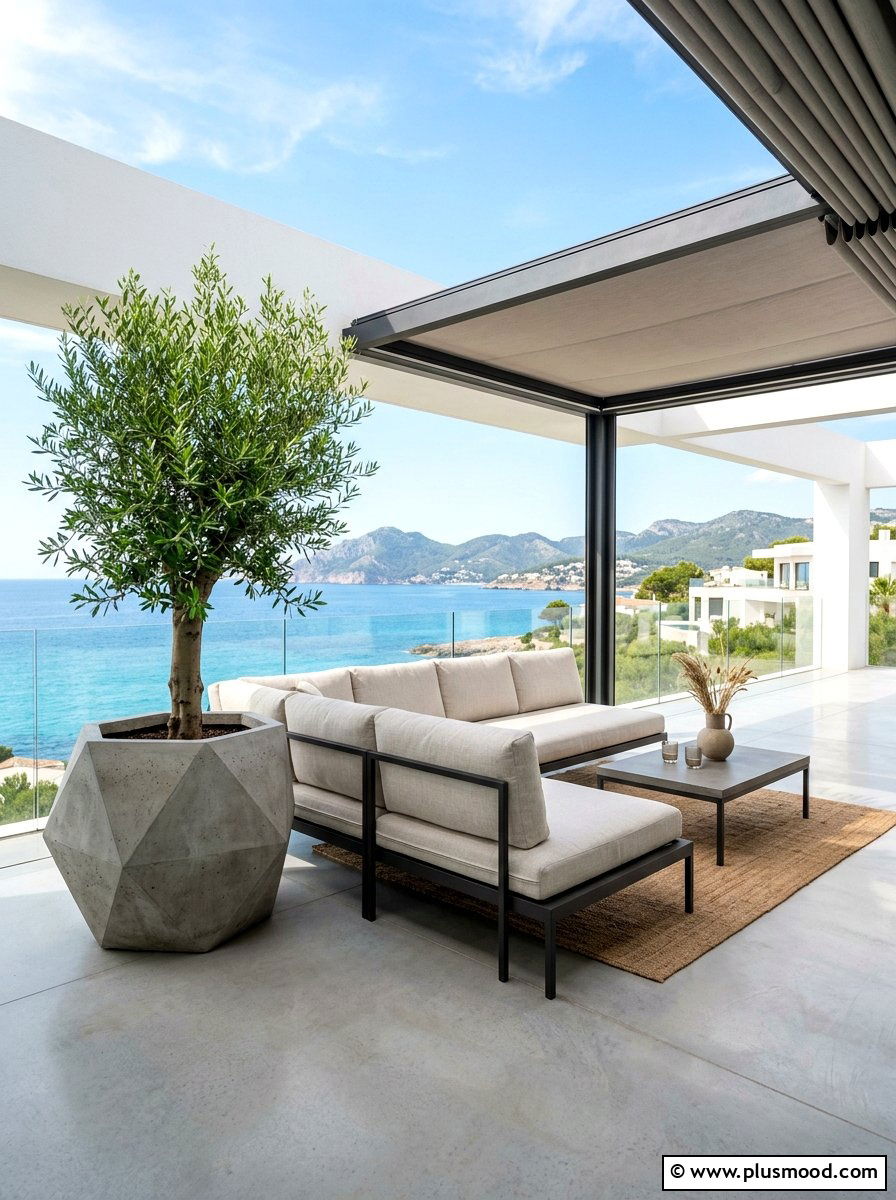 Minimalist Outdoor Lounge - 25 summer uncovered patio ideas