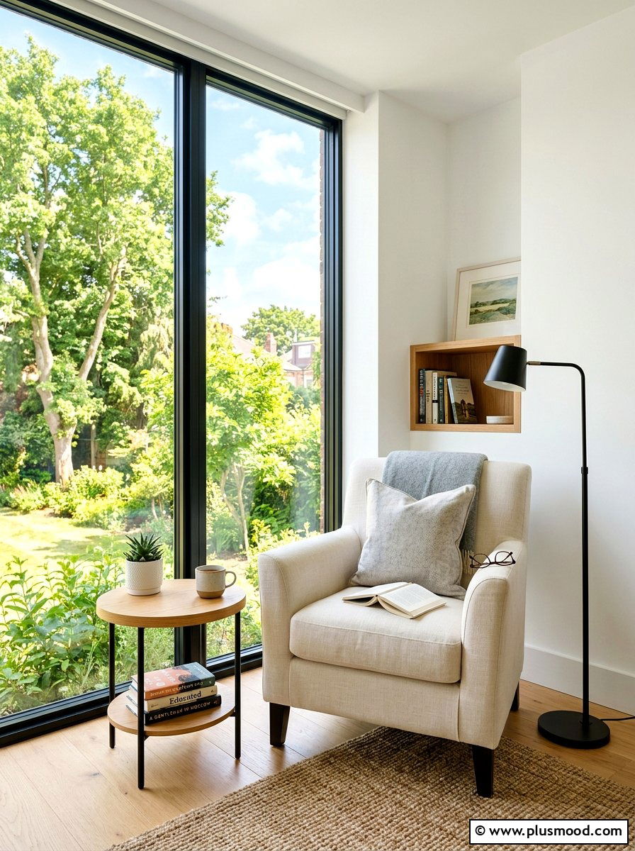Minimalist Reading Nook - 25 summer minimalist summer decor ideas