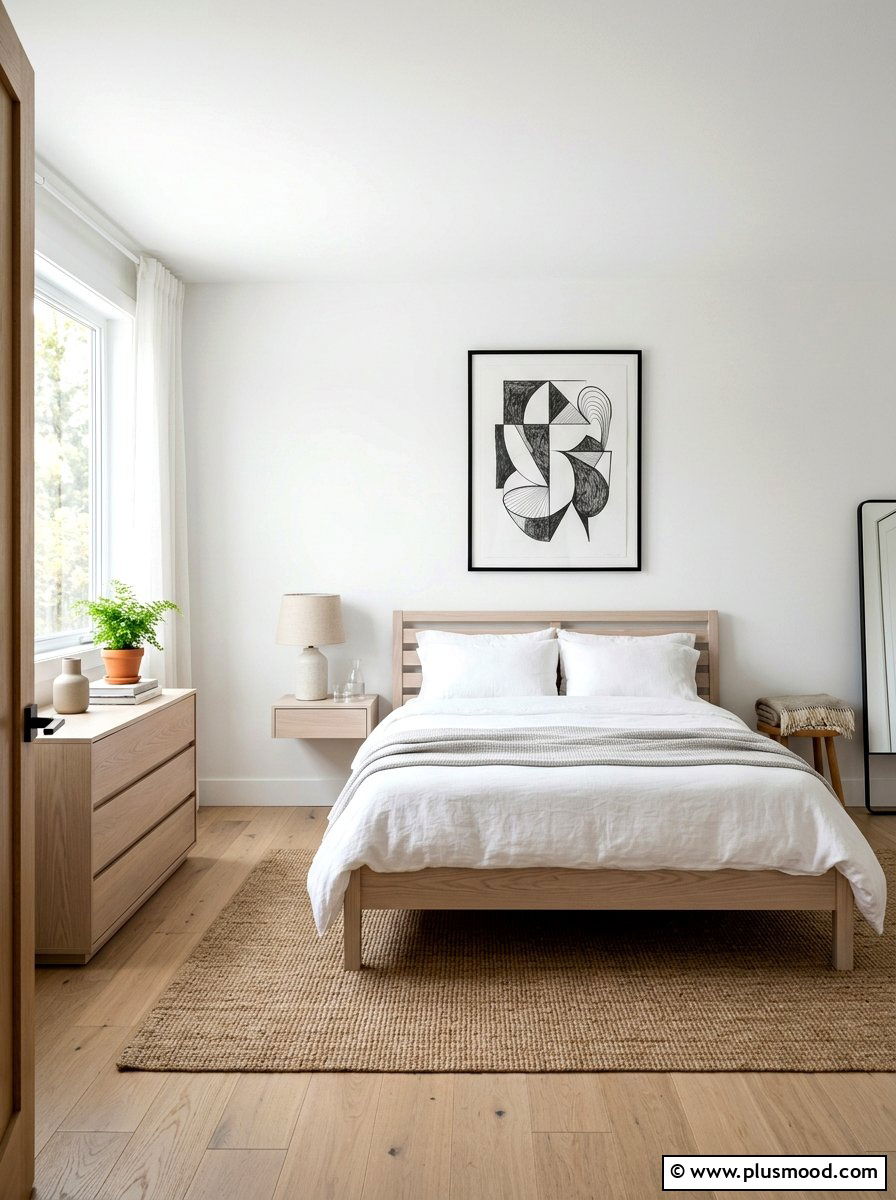 Minimalist Scandi Bedroom - 25 summer bedroom decor ideas