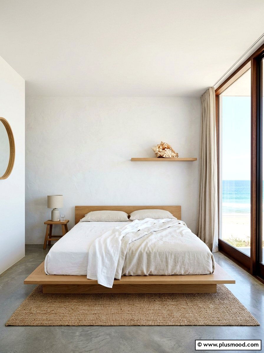 Minimalist Shell Bedroom - 25 summer seashell bedroom decor ideas