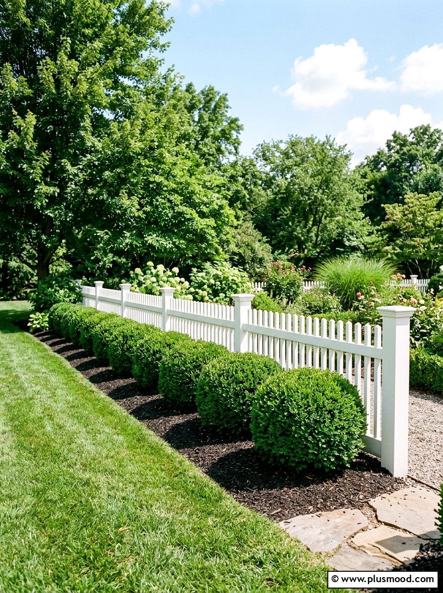 Minimalist Shrub Border - 25 small backyard ideas low maintenance