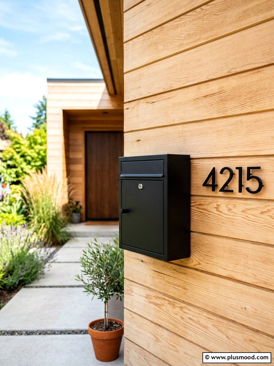 Minimalist Wall Mailbox - 25 summer minimalist front porch ideas