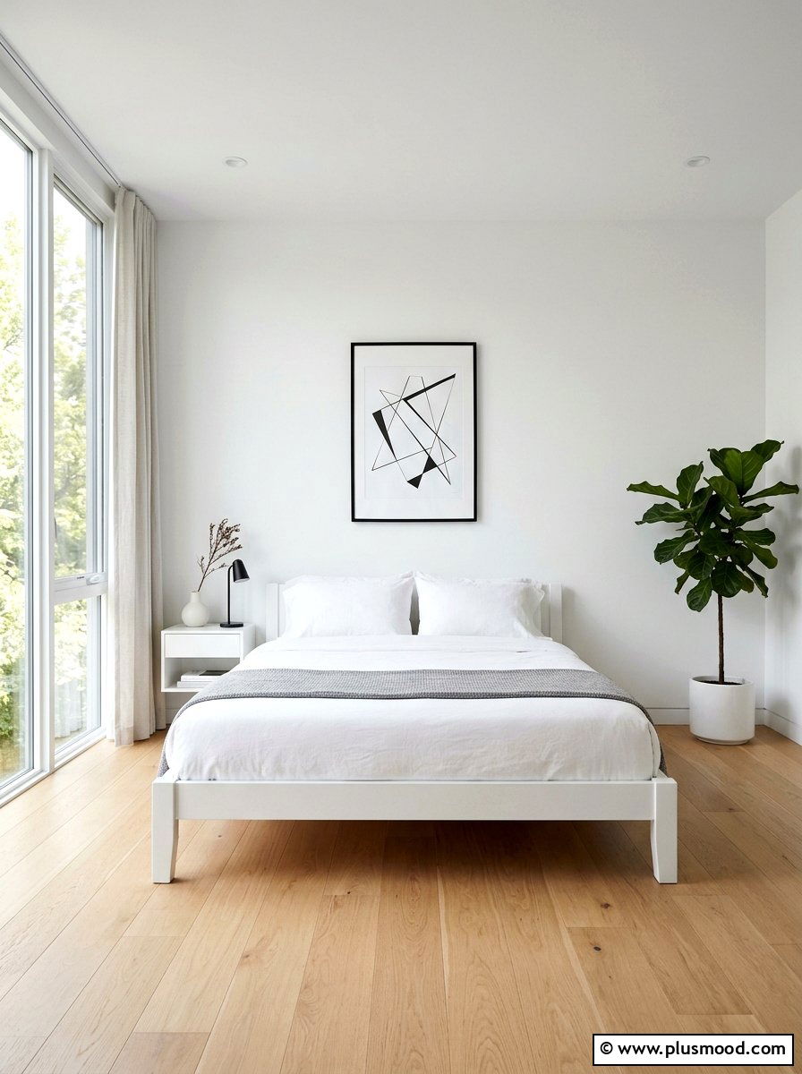 Minimalist White Bedroom - 25 white summer bedroom ideas