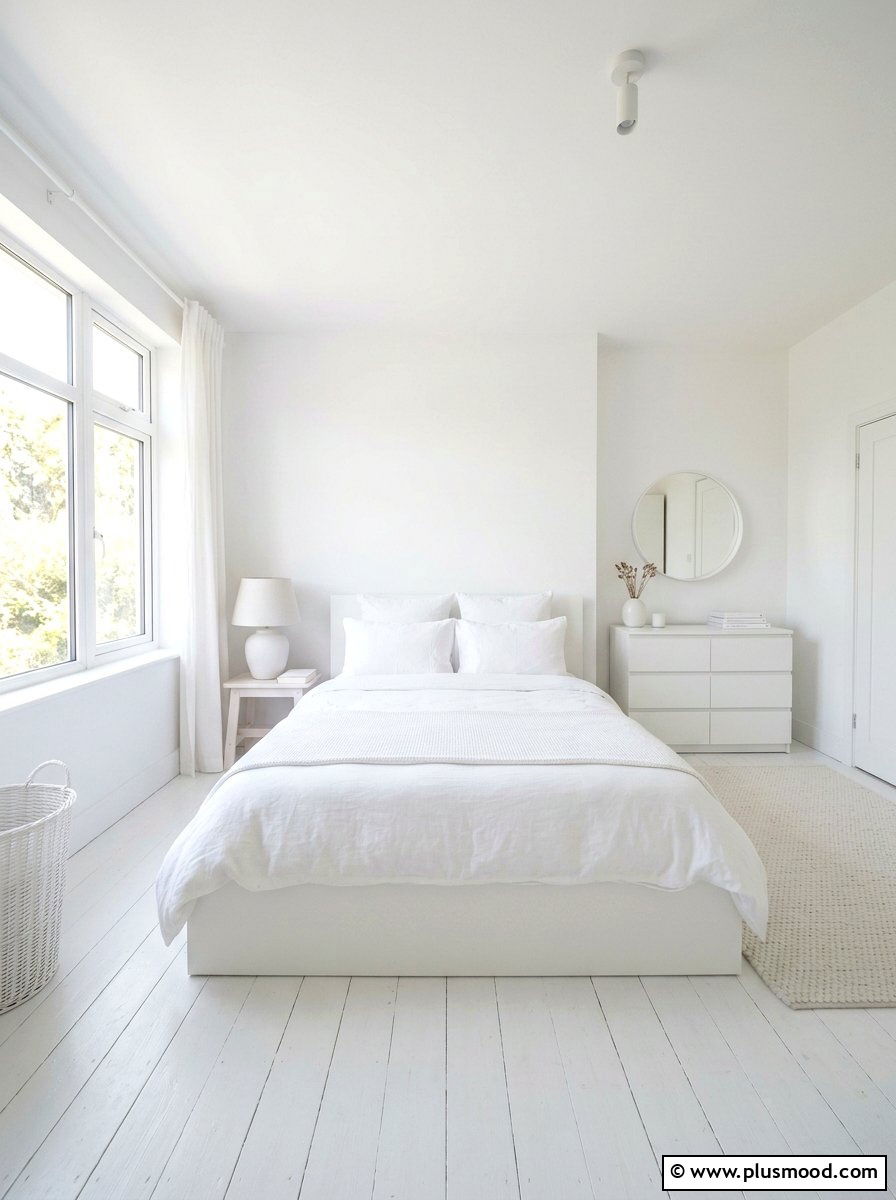 Minimalist White Bedroom - 25 cool summer bedroom ideas