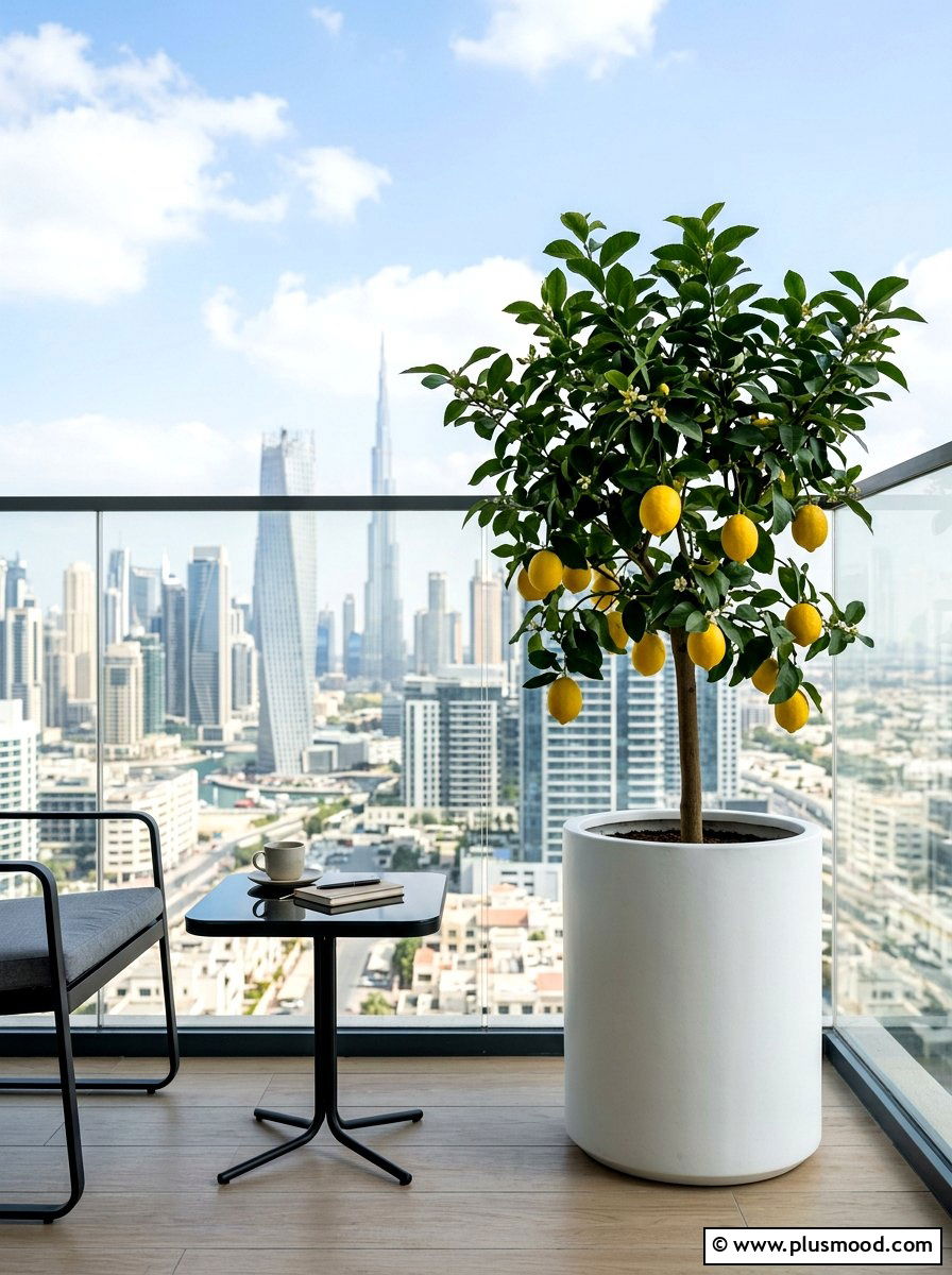 Minimalist White Ceramic Cylinder - 25 summer lemon tree planter ideas