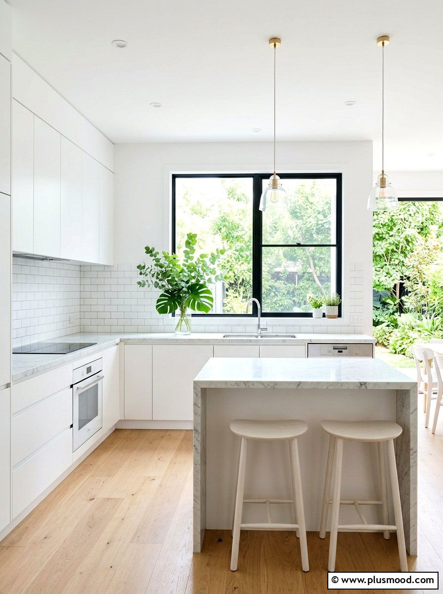 Minimalist White Kitchen - 25 summer small kitchen decor ideas
