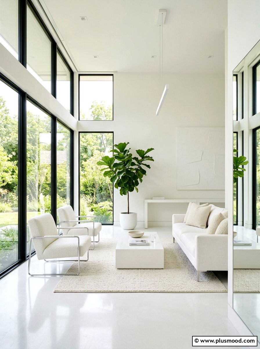 Minimalist White Living Room - 25 summer refreshing living room ideas