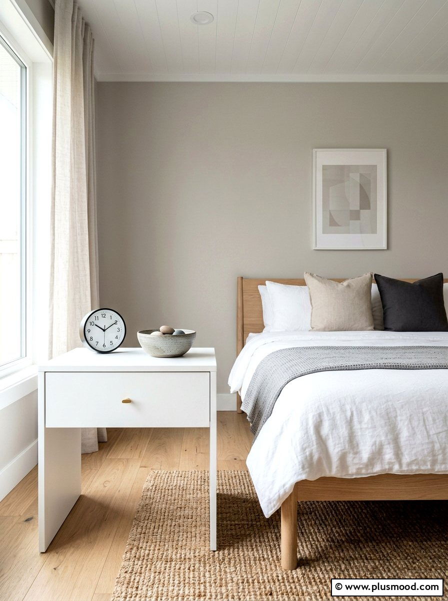 Minimalist White Nightstand - 25 summer nightstand decor ideas