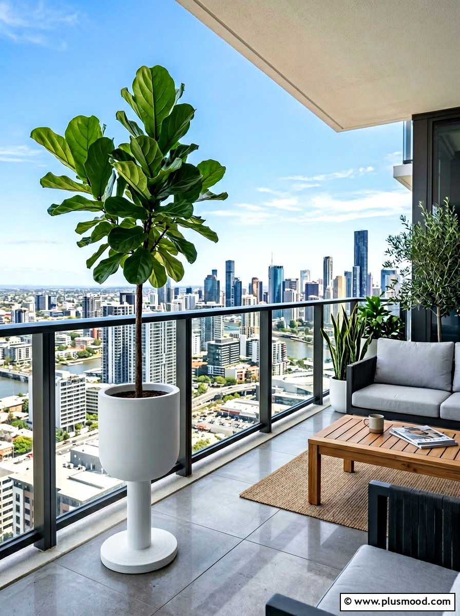 Minimalist White Pedestal Planter - 25 summer modern planter ideas
