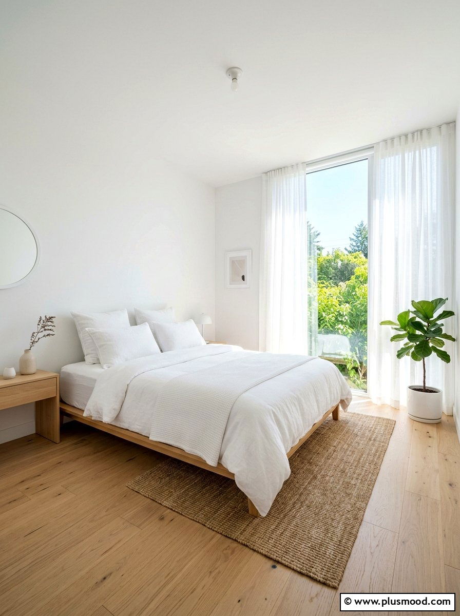 Minimalist White Summer Bedroom - 25 summer decorating ideas for home