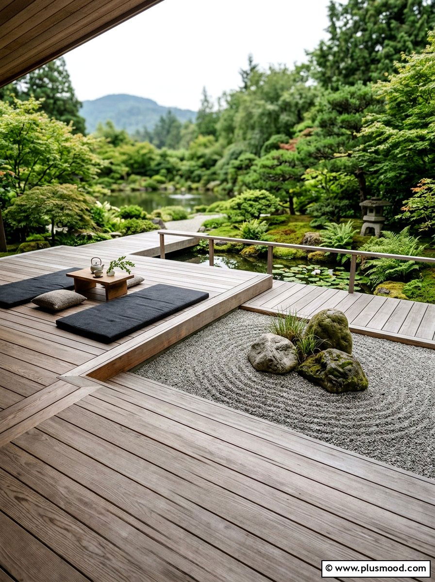 Minimalist Zen Deck - 25 small backyard ideas with deck