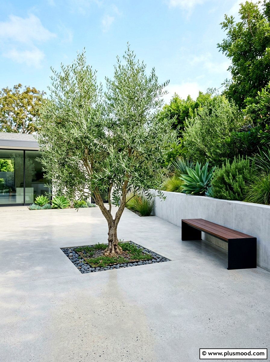Minimalist concrete backyard - 25 summer concrete patio ideas for summer