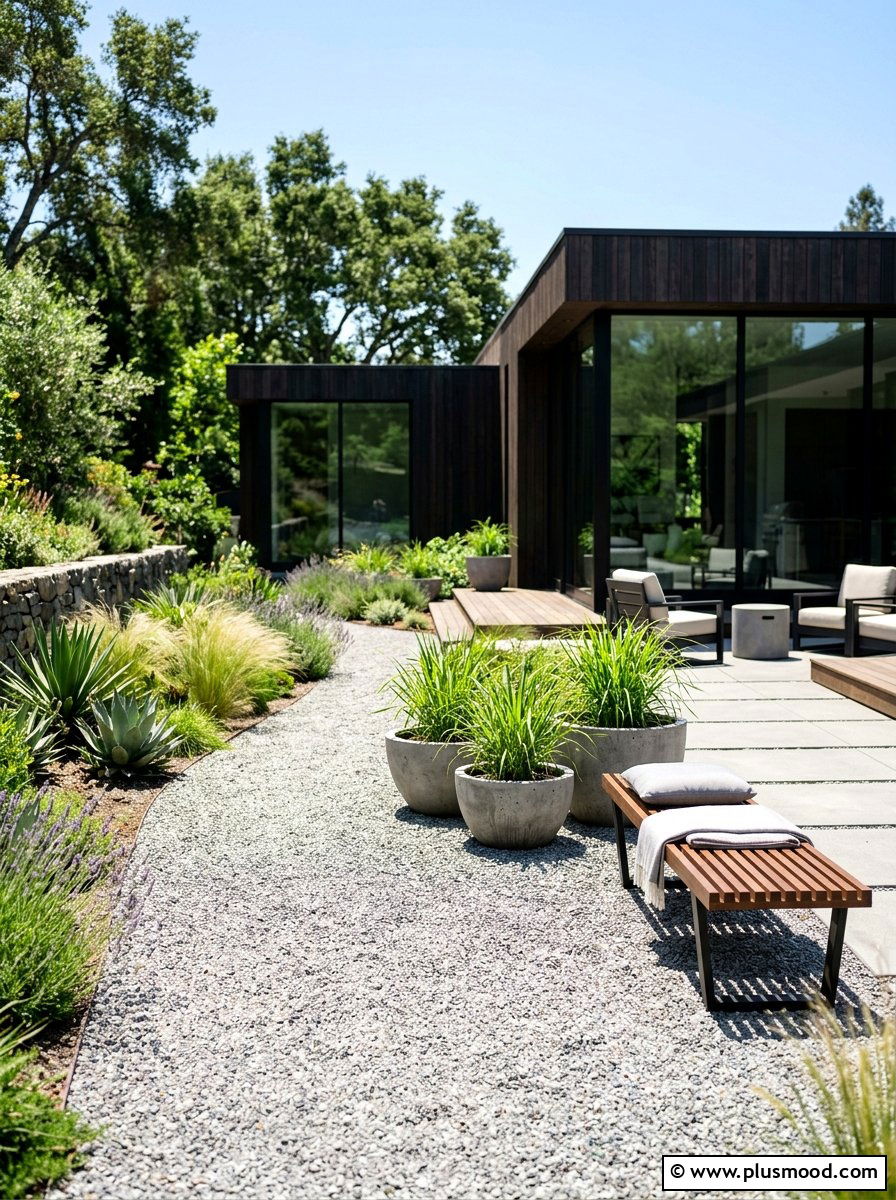 Minimalist concrete citronella planters - 25 summer patio ideas with citronella plants
