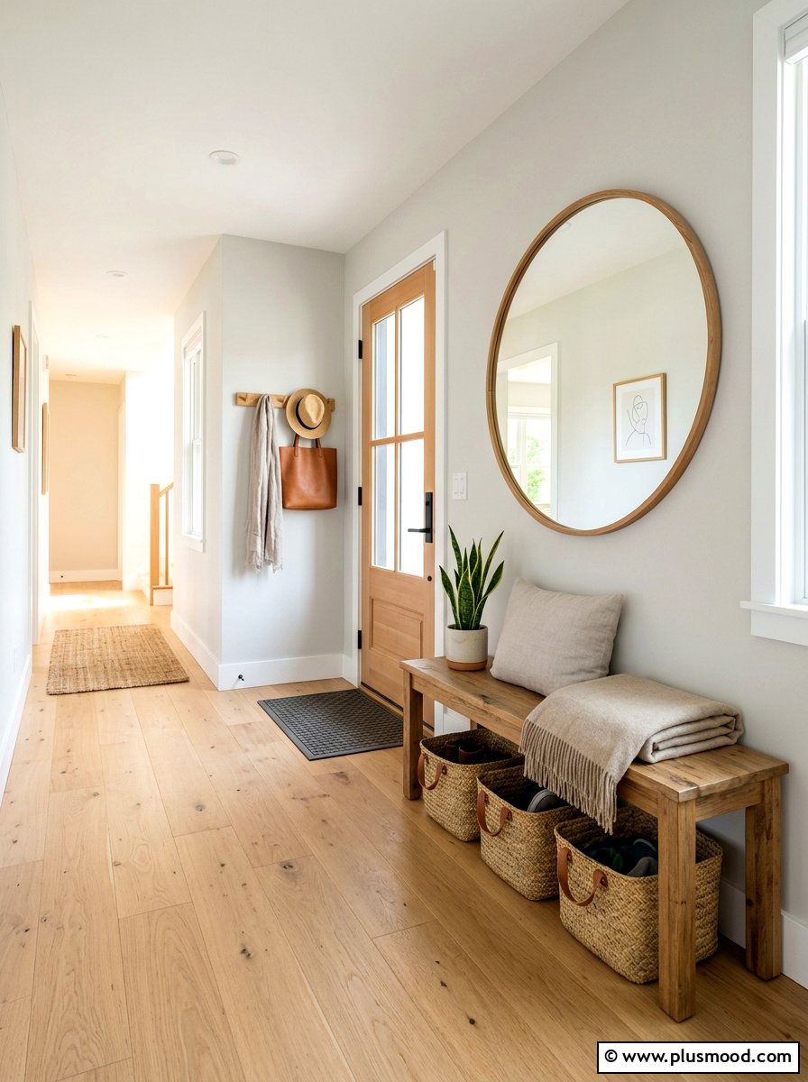 Minimalist entryway - 25 late summer home refresh ideas