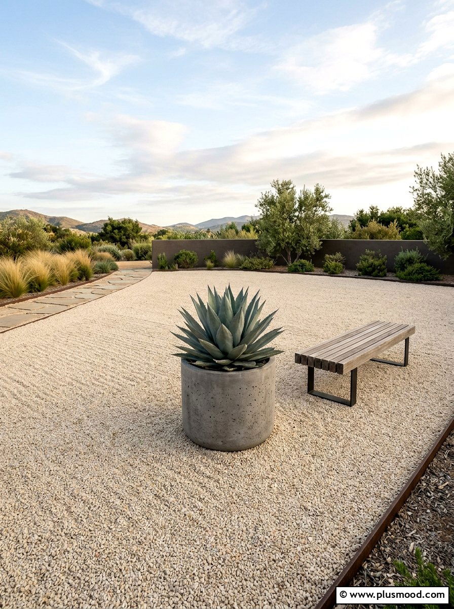 Minimalist gravel garden - 25 small backyard ideas with gravel
